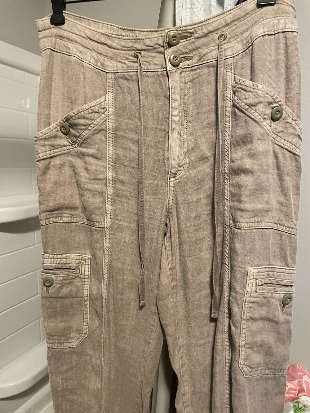 American eagle linen high rise pants size 8